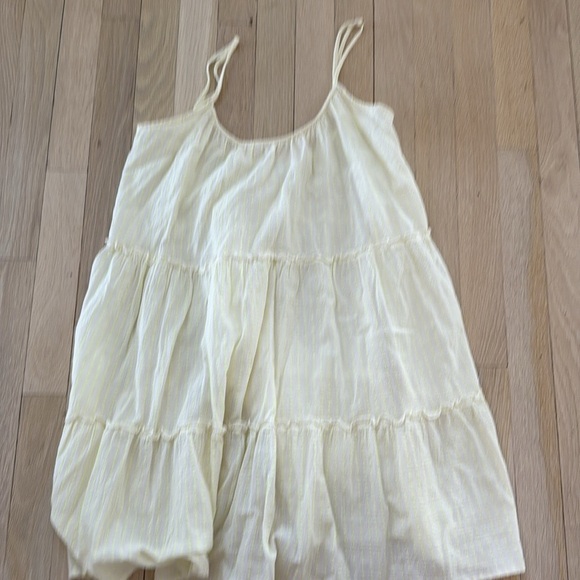 Eberjey Cream Tiered Swim Coverup - Picture 1 of 8